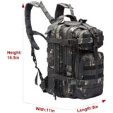 Compacted 3 days'Assault Backapck Outdoor Molle Tactical Backpack 1000D Waterproof Camping Bags Men Sport Travel Bag Camping Hunting Hiking