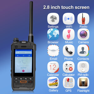 Brand New Design! VT2020 Network Public WalkieTalkie Telephone Portbale Two Way Radio UHF Analog DMR Mobile Smartphone Surfing GPS WIFI