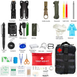 Survival First Aid Kit Outdoor Survival Tool Kit For Camping Hiking Package Tactical First Aid Bag Resistant And Portable