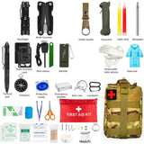 Survival First Aid Kit Outdoor Survival Tool Kit For Camping Hiking Package Tactical First Aid Bag Resistant And Portable