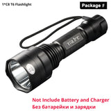 80000 Lumens LED Tactical Flashlight powerful usb Rechargeable lamp L2 Hunting light with Clip Hunting Shooting Gun Accessories