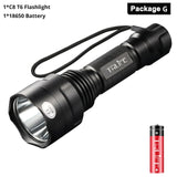 80000 Lumens LED Tactical Flashlight powerful usb Rechargeable lamp L2 Hunting light with Clip Hunting Shooting Gun Accessories