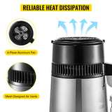 2022 New! Upgraded 4L Water Distiller Alcohol Purifier Softener Drinks Filter Adjustable Temperature Stainless Steel for Offices Home Use