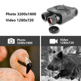 2022 New! Pro Infrared Night Vision Binocular Zoomable IR LED NV Telescope Binoculars 3.5" LCD Display with Free 32GB Micro SD