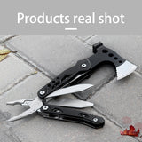 High Quality 11 In 1 Multitool Camping Tool Foldable Hammer Axes Screwdrivers Axe Knife Bottle Opener Emergency Survival Equipment Gifts