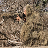 3D Withered Grass Ghillie Suit 4 PCS Sniper Military Tactical Camouflage Clothing Hunting Suit Army Hunting Clothes Birding Suit