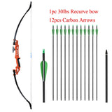 Huntingdoor Takedown Recurve Bow & Arrow Set Hunting Target Shooting 30-40lbs Archery for Beginner /Light Weight