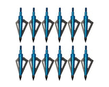 6/12/24 Pack 125 Grain 3 Fixed Blade Hunting Broadheads Archery Arrow Hunting Points Metal Tips for Compound Bow and Crossbow