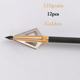 6/12/24 Pack 125 Grain 3 Fixed Blade Hunting Broadheads Archery Arrow Hunting Points Metal Tips for Compound Bow and Crossbow