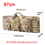 Top quality! 32 38 42 48 inch Tactical Double Rifle Case Military Molle Gun Rifle Bag Sniper Airsoft Gun Case Backpack Hunting Gun Holster