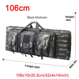 Top quality! 32 38 42 48 inch Tactical Double Rifle Case Military Molle Gun Rifle Bag Sniper Airsoft Gun Case Backpack Hunting Gun Holster