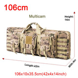 Top quality! 32 38 42 48 inch Tactical Double Rifle Case Military Molle Gun Rifle Bag Sniper Airsoft Gun Case Backpack Hunting Gun Holster