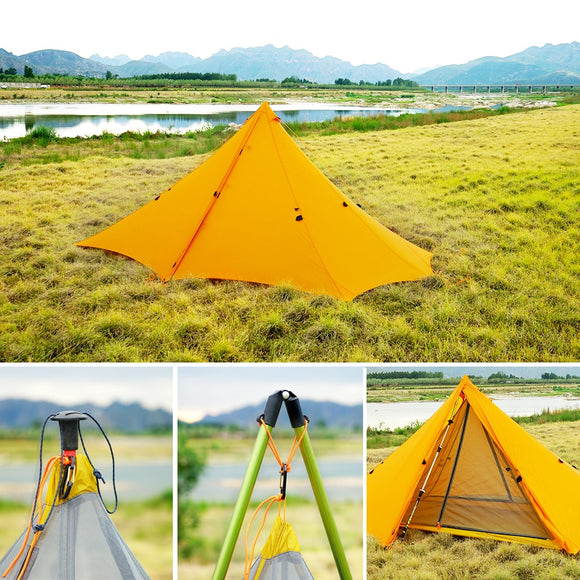 20D Multifunctional Ultralight Tent /Sun Shelter Camping Tent Outdoor Hiking Backpacking Hunting Tent/ Sunshade pole/Inner tent