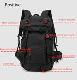 Prepper 3 days Recon Backpack Outdoors Military Tactics Water Repellent Wear Resistant High Capacity backapck Hiking Camping Hunting