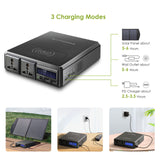 Solar Powerbank 154Wh 41600mAh  External Battery Charger, Powerstation 200W Portable Generator Emergency Backup Power