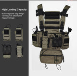 4th Gen Lightweight Tactical Vest Chest Hanging With Molle System and Detachable Accessory Bag