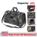 50L Or 60L Large Capacity Waterproof Gym bag Men Sports Travel Bags Military Tactical Duffle Luggage Outdoor FitnessTraining Bag