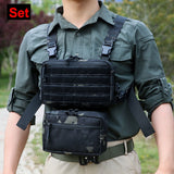 2022 New! 1000D Outdoor Ergonomics Designed Tactical Vest Bag Chest Military Chest Molle System Men Shoulder Camping Backpack EDC Bag Hunting Hiking Bag