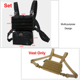 2022 New! 1000D Outdoor Ergonomics Designed Tactical Vest Bag Chest Military Chest Molle System Men Shoulder Camping Backpack EDC Bag Hunting Hiking Bag