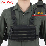 2022 New! 1000D Outdoor Ergonomics Designed Tactical Vest Bag Chest Military Chest Molle System Men Shoulder Camping Backpack EDC Bag Hunting Hiking Bag