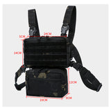 2022 New! 1000D Outdoor Ergonomics Designed Tactical Vest Bag Chest Military Chest Molle System Men Shoulder Camping Backpack EDC Bag Hunting Hiking Bag