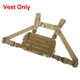 2022 New! 1000D Outdoor Ergonomics Designed Tactical Vest Bag Chest Military Chest Molle System Men Shoulder Camping Backpack EDC Bag Hunting Hiking Bag