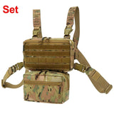 2022 New! 1000D Outdoor Ergonomics Designed Tactical Vest Bag Chest Military Chest Molle System Men Shoulder Camping Backpack EDC Bag Hunting Hiking Bag