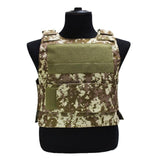 Anti-Stab Personal Defense Tactical Vest with two Foam Plates Hunting Vests adjustable shoulder straps Security Guard