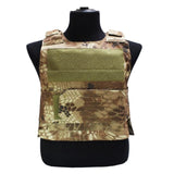 Anti-Stab Personal Defense Tactical Vest with two Foam Plates Hunting Vests adjustable shoulder straps Security Guard