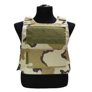 Anti-Stab Personal Defense Tactical Vest with two Foam Plates Hunting Vests adjustable shoulder straps Security Guard