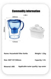 2022 New Design! High Quality Water Filter Jug 3.5L White With Filter Cartridges Household Water Filter Kitchen Activated Carbon Multiple Filtration Kitchen