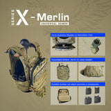 UTA Universal Tactical X-Merlin Plate Carrier Laser Cutting Molle Tactical Hunting Vest with Back Flatpack- MC