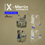 UTA Universal Tactical X-Merlin Plate Carrier Laser Cutting Molle Tactical Hunting Vest with Back Flatpack- MC