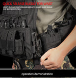 Top Quality QAD Laser-cut Tactical Vest Plate Carrier Training Adjustable Hunting Vest 1000D Nylon Outdoor Modular  Combat Accessories