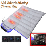 USB Electrical Heated Sleeping Bag 210*75cm Winter Sleeping Bag Thicken Down Cotton Waterproof And Warm Camping Sleeping Bag