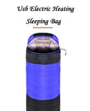 USB Electrical Heated Sleeping Bag 210*75cm Winter Sleeping Bag Thicken Down Cotton Waterproof And Warm Camping Sleeping Bag