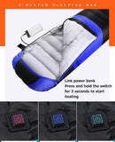 USB Electrical Heated Sleeping Bag 210*75cm Winter Sleeping Bag Thicken Down Cotton Waterproof And Warm Camping Sleeping Bag