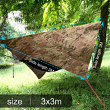 Outdoor Tent Canopy CP Camouflage Lightweight Tent Sunshade Canopy Windproof Waterproof Camping Tarp Awning Mat Accessories