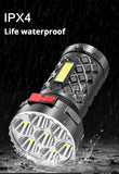 Super Bright Flashlight Ultra Powerful Led Torch Light Rechargeable COB Side Light 4 Modes Outdoor Adventure 3 In 1 Flashlight