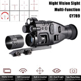 New!Top Quality! 24X Multifunction Double IR Digital Camera Sight Hide Crosshair Reticle Hunting Rangefinder Optional Night Vision Riflescope