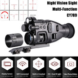 New!Top Quality! 24X Multifunction Double IR Digital Camera Sight Hide Crosshair Reticle Hunting Rangefinder Optional Night Vision Riflescope