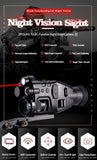 New!Top Quality! 24X Multifunction Double IR Digital Camera Sight Hide Crosshair Reticle Hunting Rangefinder Optional Night Vision Riflescope