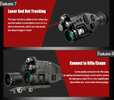 New!Top Quality! 24X Multifunction Double IR Digital Camera Sight Hide Crosshair Reticle Hunting Rangefinder Optional Night Vision Riflescope