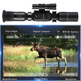 IR 4K Digital Night Vision Compact Hunting Scope Tactical Rifle Scope Etched Reticle Wide Lens Optical Sights Outdoor Hunting