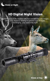 IR 4K Digital Night Vision Compact Hunting Scope Tactical Rifle Scope Etched Reticle Wide Lens Optical Sights Outdoor Hunting