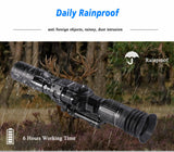 IR 4K Digital Night Vision Compact Hunting Scope Tactical Rifle Scope Etched Reticle Wide Lens Optical Sights Outdoor Hunting