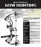 Archery Daibow Vigor High Speed Hunting Compound Bow Package USA Gordon Composites Limb BCY String