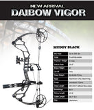 Archery Daibow Vigor High Speed Hunting Compound Bow Package USA Gordon Composites Limb BCY String