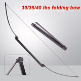 30/35/40lbs Folding Bow Aluminum alloy Portable Hunting longbow for Bow and arrows for adults Archery Shooting