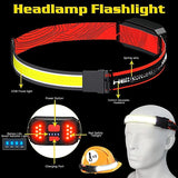 New Style LED Headlights Camping Household Portable LED Headlight with Built-in Battery USB Rechargeable Waterproof Head Lamp